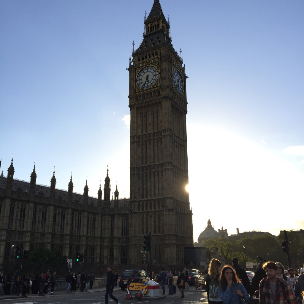 Big Ben! Which is, in fact, the bell inside the clock tower, and not the clock itself. (Thanks, Dad) 