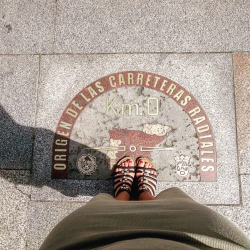 Rumor has it that if you step on this spot then you will return to Madrid at some point in the future.